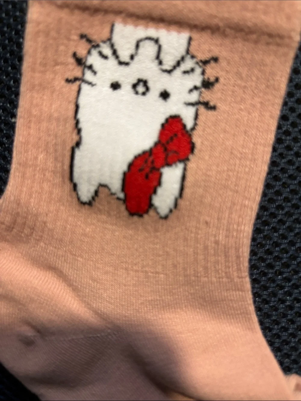 Cute Hello Kitty Crew Socks - Pink & Cream Womens or teens